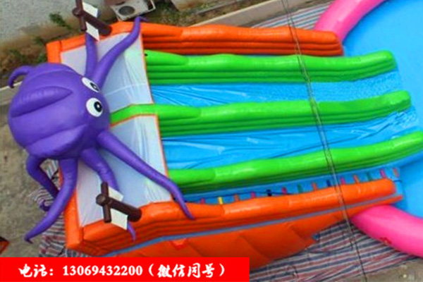 紫色章鱼水滑梯